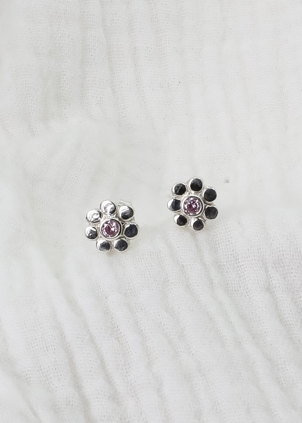 Silver Petals Stud Earrings | A FOR ARPANA | Limited Edition | Relief For Nepal