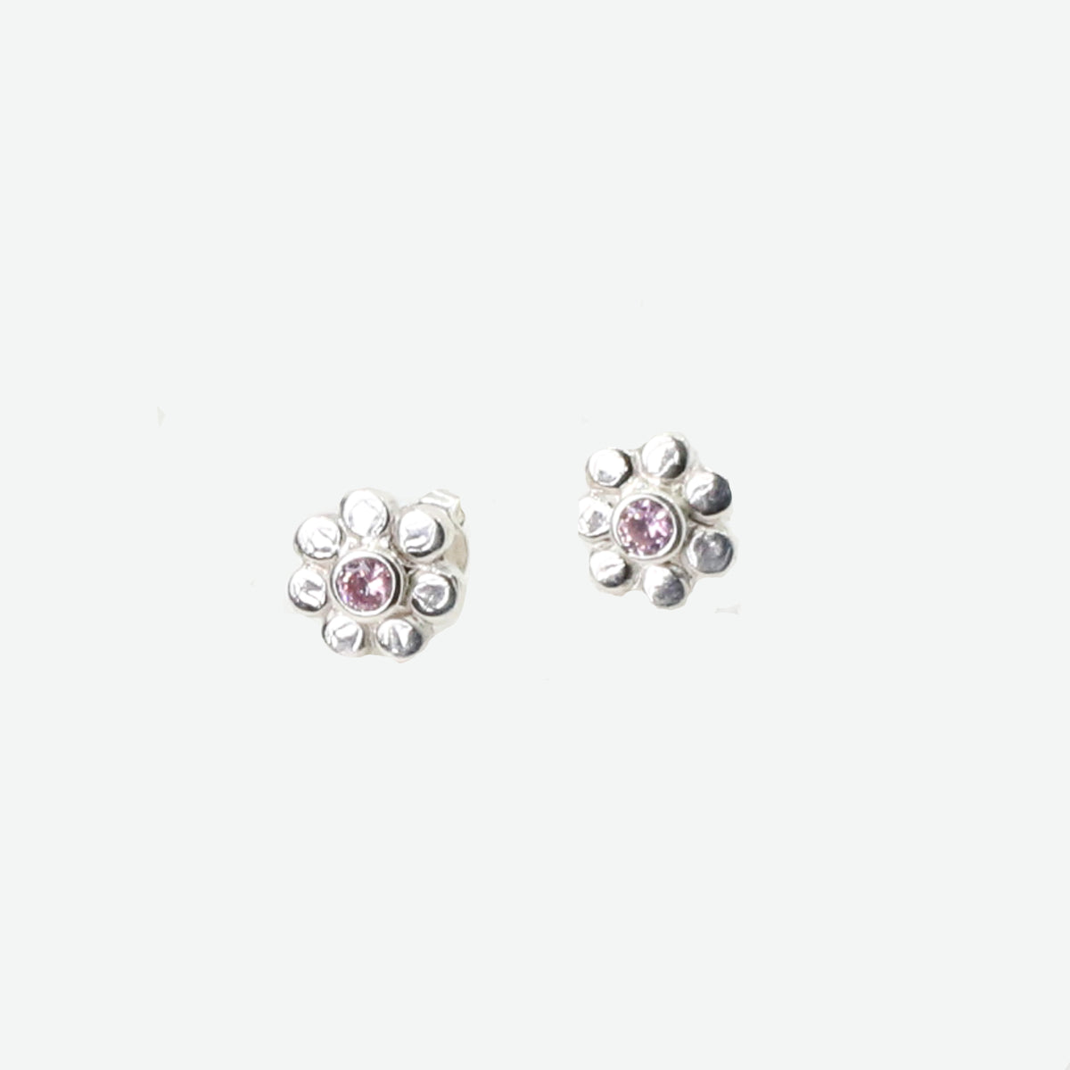 Floral Stud - Silver Petals