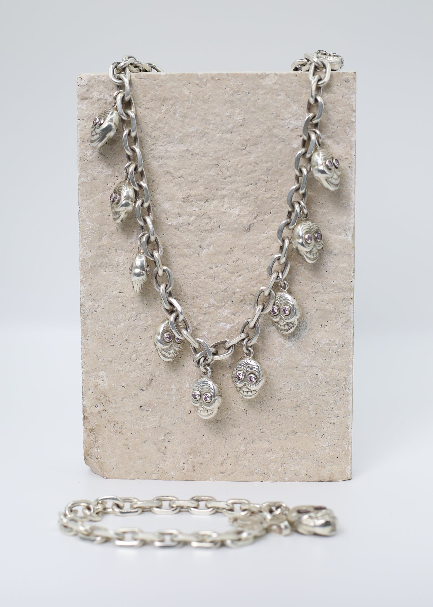 Skull Choker Necklace I Pricing available upon request I Available by made-to-order request only.