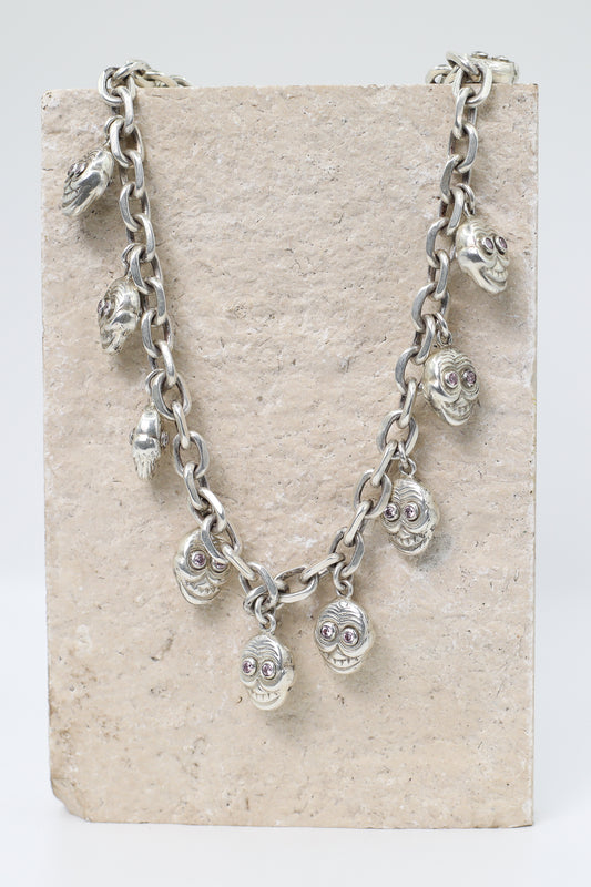 Skull Choker Necklace I Pricing available upon request I Available by made-to-order request only.