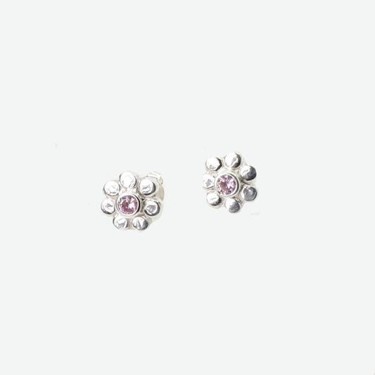 Floral Stud - Silver Petals